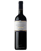 Rotwein Flasche Graticciaia Salento IGT 2019 von Francesco Vallone, dunkle Weinflasche mit Etikett und Korkverschluss.