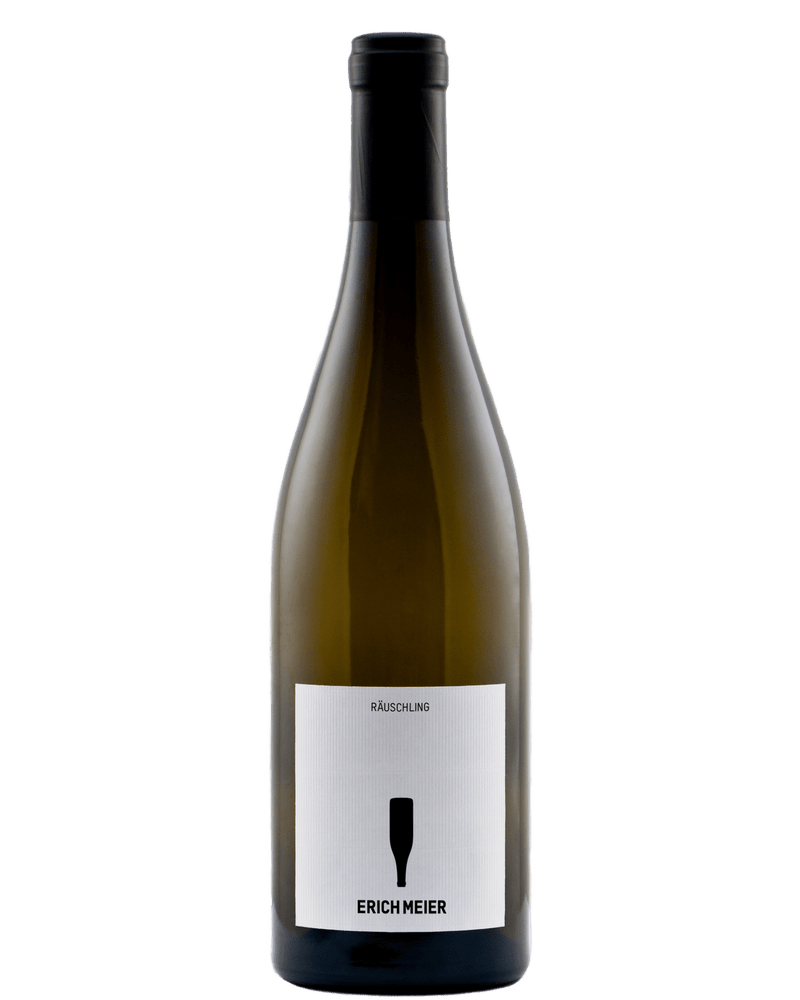 Weingut Erich Meier Rauschling 2022 Weißwein in 0,75-L-Flasche, hellgelber Wein mit goldenen Reflexen.